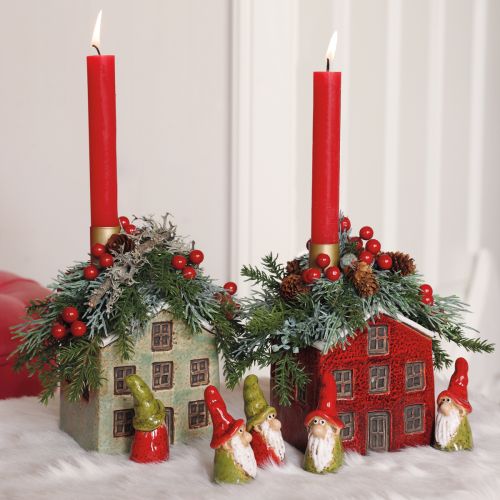Kruka Keramik Hus Advent Mint Vit 10×10×12cm