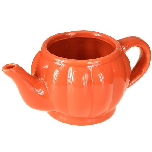 Floristik24 Planter i keramik, tekanna, orange, blandad, 15×9×6,5 cm, 2 st