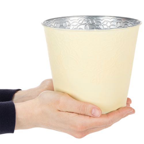 Artikel Metallkruka, pastellgul, Ø16cm H14cm