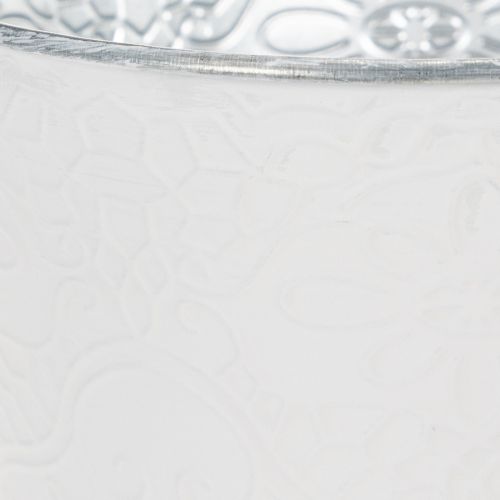 Artikel Metallkruka, pastellvit, Ø16cm H14cm