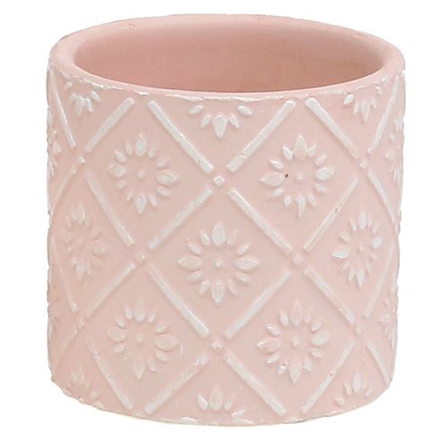 Floristik24 Planter med mönster rosa Ø7cm H6.5cm 12st
