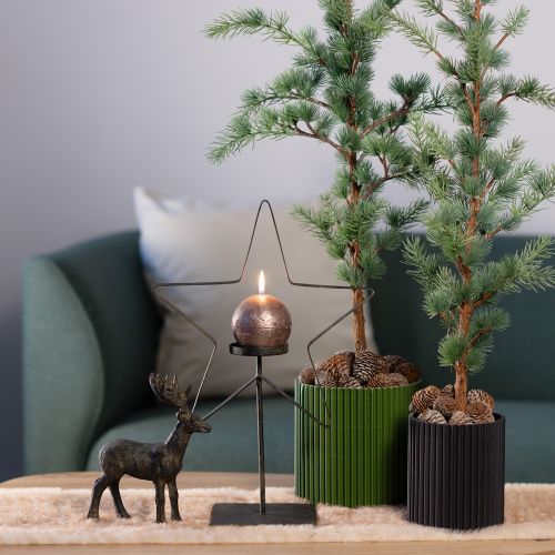 Artikel Pappersblomkruka svart Ø19cm H14cm 3 st
