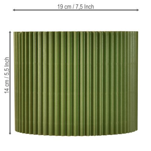 Artikel Blomkruka av papper mörkgrönt Ø19cm H14cm 3 st