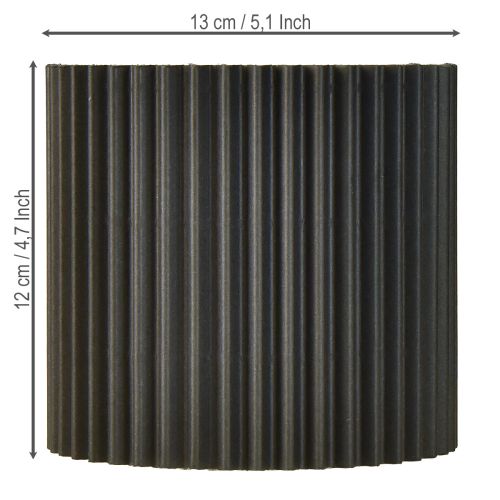 Artikel Pappers svarta blomkruka Ø13cm H12cm 4 st