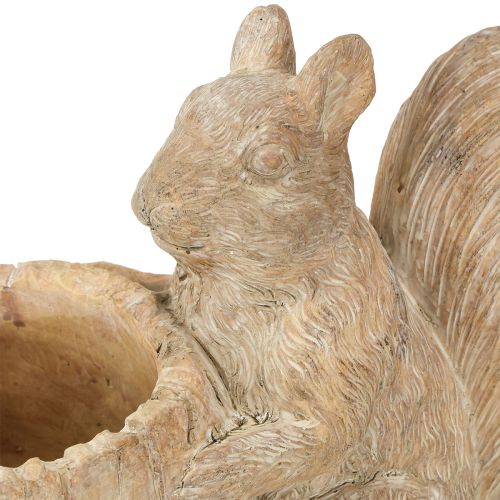 Artikel Kruka med ekorrdekoration i gjuten sten 26×14×19 cm