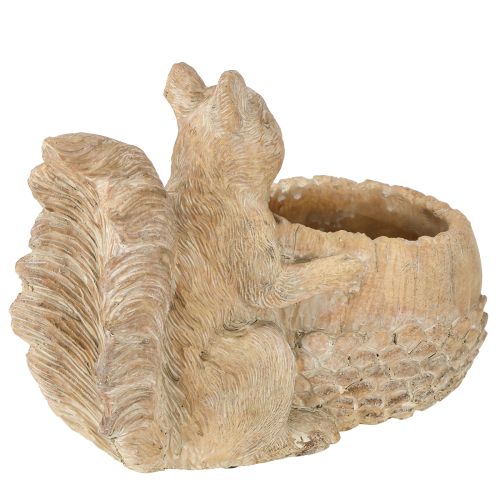 Artikel Kruka med ekorrdekoration i gjuten sten 26×14×19 cm