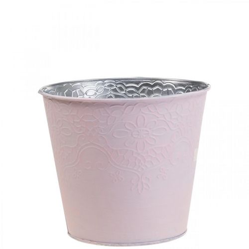 Floristik24 Blomkruka metall blomkruka pastell rosa Ø12cm