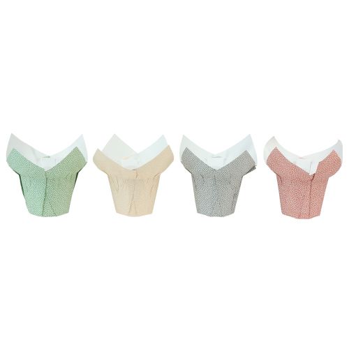 Artikel Planteringspapper prickade presentförpackningar blommor Ø9cm H16cm 8 st