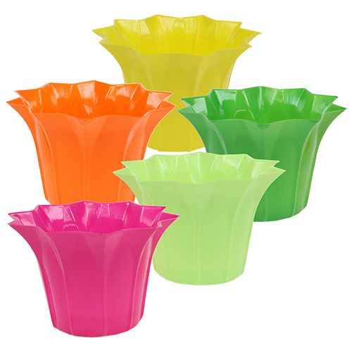 Floristik24 Cachepott av plast, diverse Ø14cm 10st