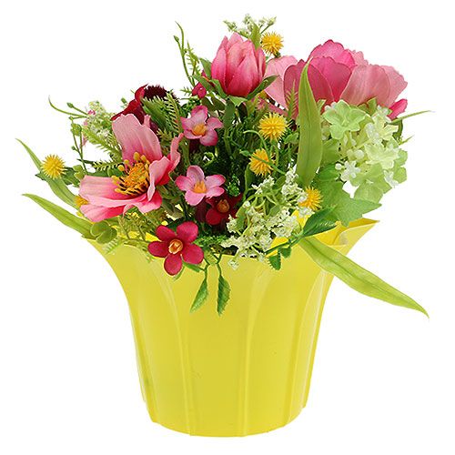Floristik24 Cachepott av plast, diverse Ø14cm 10st