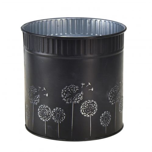 Floristik24 Planteringskruka Maskros Blomkruka Svart Ø12,5cm H14cm