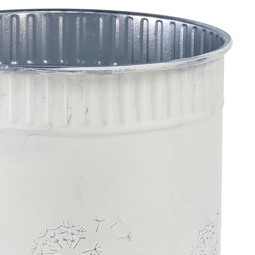 Floristik24 Planteringskruka maskros blomkruka vit Ø12,5cm H14cm