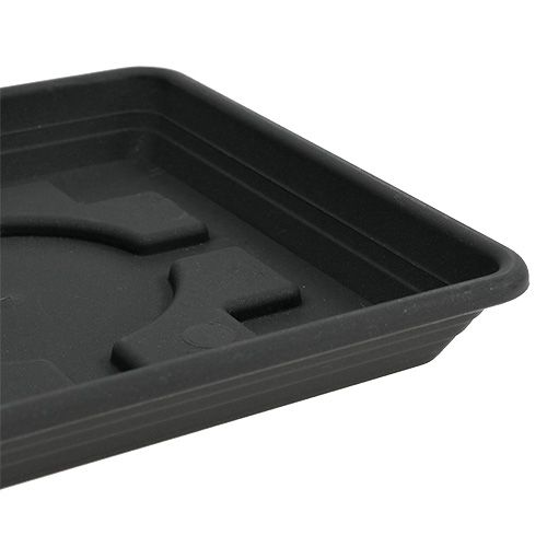 Floristik24 Underlägg Lara kvadrat 16 cm x 16 cm antracit, 1 st