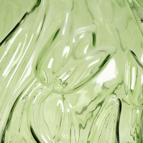 Artikel Glasvas med präglad tulpandesign för inredning, 22,5 cm