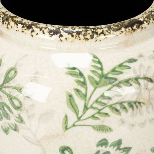 Artikel Vas med fint växtmönster för heminredning 19 cm