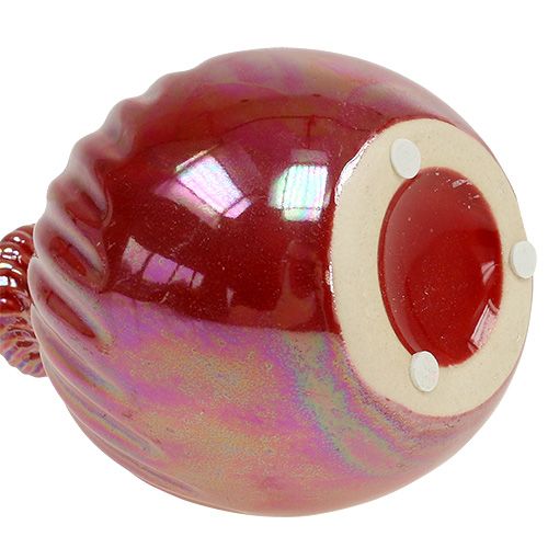 Floristik24 Vase, minivas perlemor röd Ø7,5cm H10cm 6st
