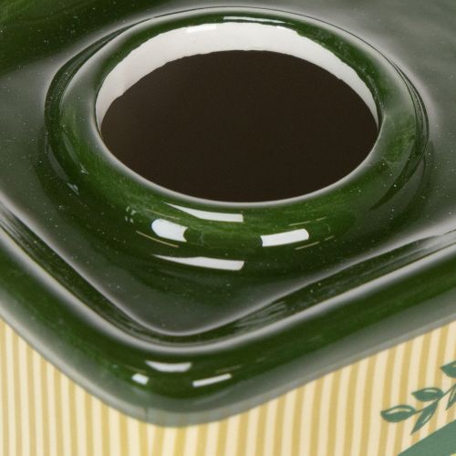 Artikel Keramisk olivoljavas - Perfekt bordsdekoration för torkade blommor, 18 cm