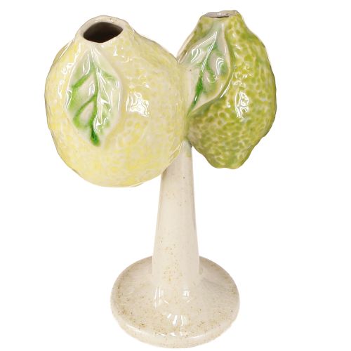 Keramisk dekoration citronvas Medelhavsbordsdekoration H22cm