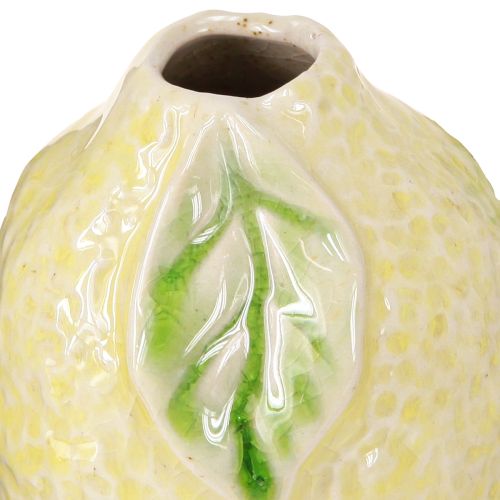 Artikel Keramisk dekoration citronvas Medelhavsbordsdekoration H22cm