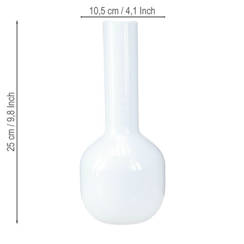 Artikel Modern dekorativ vas metallvas krämvit Ø10,5cm H25,5cm