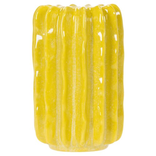 Artikel Kaktusvas i keramik, räfflad strukturdesign för modernt boende, 13 cm, 4 delar