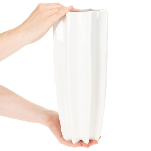 Blomvas räfflad modern dekorativ vas 38cm | Floristik24.se