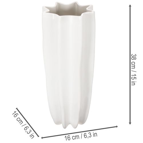 Blomvas räfflad modern dekorativ vas 38cm | Floristik24.se