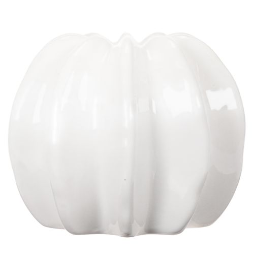 Pumpavas i keramik, vit, för heminredning, 15 cm | Floristik24.se