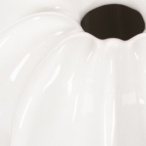 Pumpavas i keramik, vit, för heminredning, 15 cm | Floristik24.se