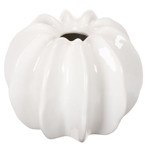 Pumpa-dekorativ vas, glansig, höstdekoration för vardagsrum, 19 cm