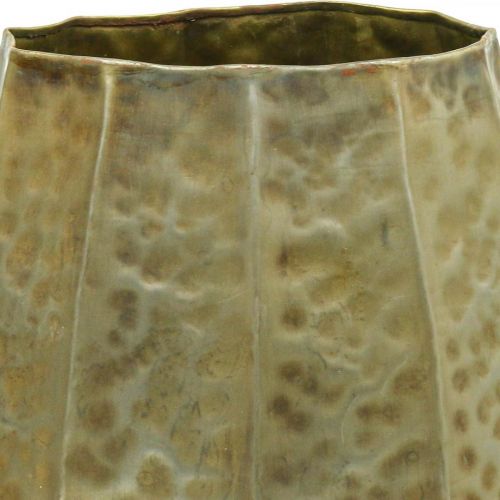 Floristik24 Dekorativ vas metallvas vintage mässing Ø43/30cm set om 2