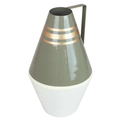 Artikel Vas metallhandtag grå/kräm/guld vintage Ø19cm H31cm