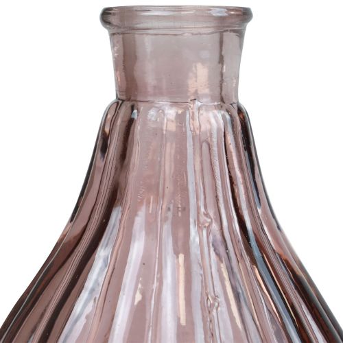Floristik24 Vas rosa glasvas lökformig dekorativ vas glas Ø8,5cm H11,5cm