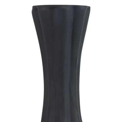 Artikel Vas svart glas vasspår blomvas glas Ø6cm H18cm