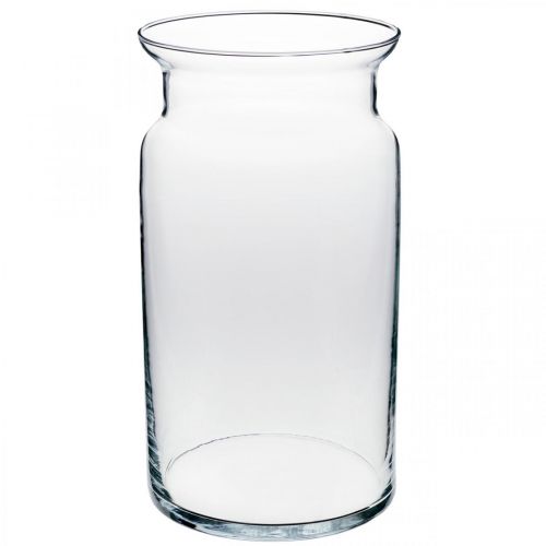Floristik24 Glasvas, dekorativ vas, ljusglas Ø15,5cm H28cm