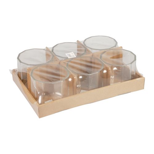 Artikel Ljusstake glaslykta klar Ø9,5cm H9cm 6st