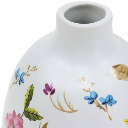Floristik24 Dekorativ vas vita blommor Ø9cm H13.8cm