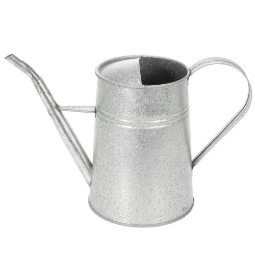 Galvaniserad dekorativ vattenkanna, metall, grå, vintage-look, 1,7L, H23cm, för snygga blomsterdekorationer och krukor | Floristik24.se