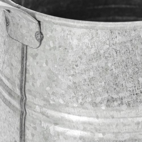 Galvaniserad dekorativ vattenkanna, metall, grå, vintage-look, 1,7L, H23cm, för snygga blomsterdekorationer och krukor | Floristik24.se