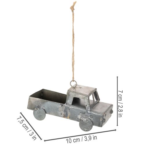 Artikel Dekorativa vintagebilar i metall för upphängning, blandade storlekar, 9-10 cm, 4 stycken