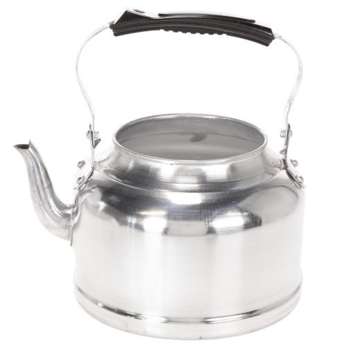 Vintage dekorativ tekanna/planter, metall med zinklook, Ø19cm H15cm | Floristik24.se