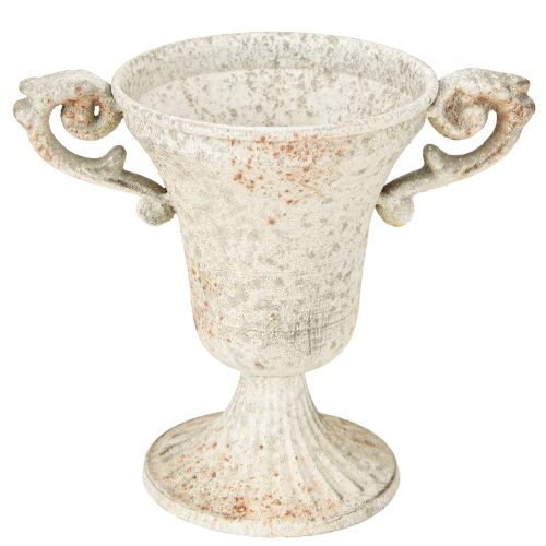 Artikel Vintage dekorativ metallkopp med handtag Shabby Chic H14,5cm