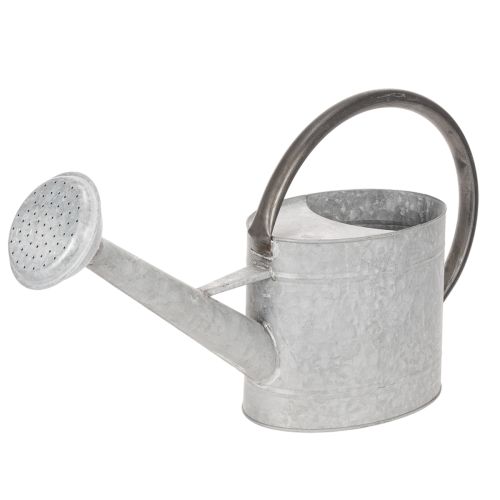 Vintage vattenkanna i metall, silvergrå, snygg trädgårdsdekoration, blomvas, L53cm H29cm köpa | Floristik24.se