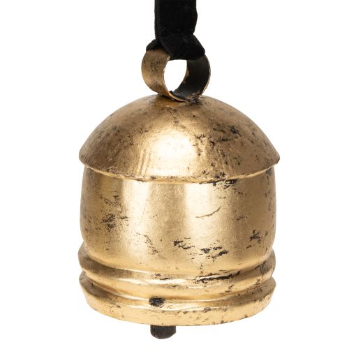 Floristik24 Vintageklocka guld med svart sammetsband H15cm
