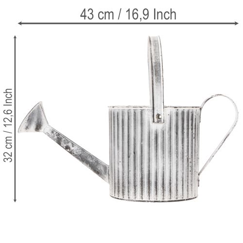 Vintage kruka Ø17cm, dekorativ vattenkanna, metallkruka shabby chic | Floristik24.se