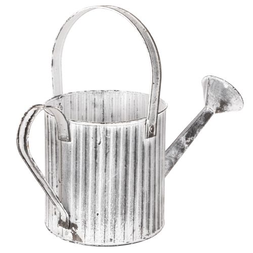 Vintage kruka Ø17cm, dekorativ vattenkanna, metallkruka shabby chic | Floristik24.se