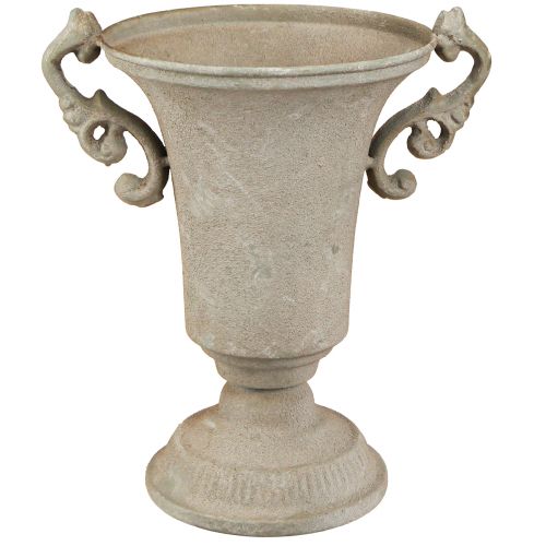 Floristik24 Vintage trofé grå metall trofé med handtag H22,5cm