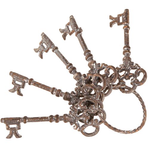 Artikel Vintage nyckeldekoration nyckelring rost metall H20,5cm