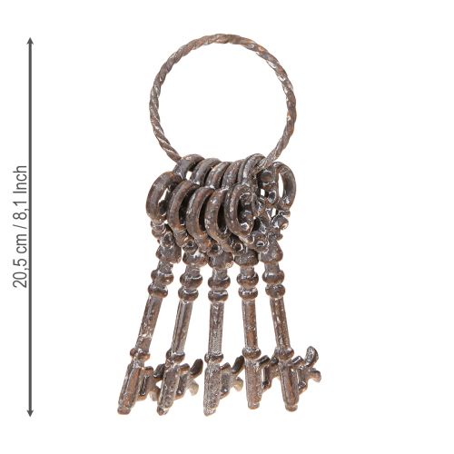 Artikel Vintage nyckeldekoration nyckelring rost metall H20,5cm