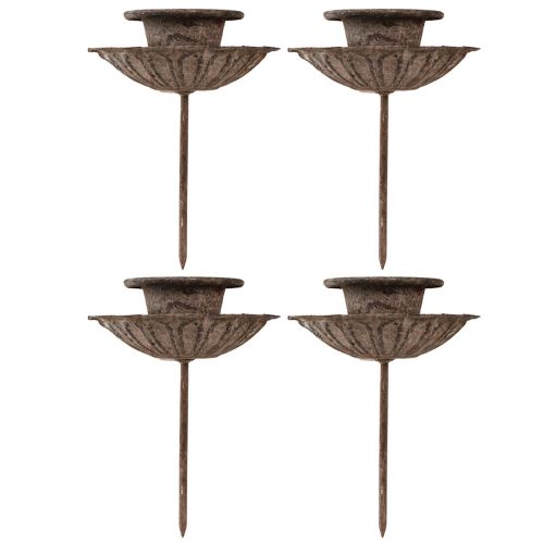 Artikel Vintage spetsig ljushållare för insättning Ø8,5cm H11,5cm 4st